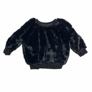 Afton Street Black Fur Ultra Soft Sweater | 2T